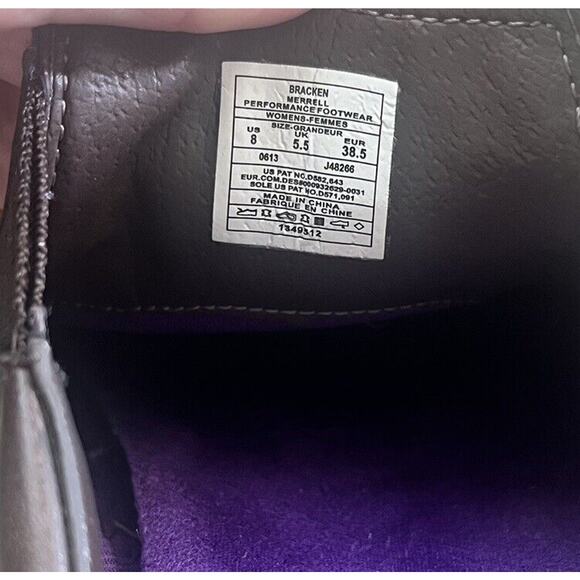 Merrell Captiva Women's Size 8 Shoes Brown Leather Slip On Comfort Loafers - Picture 8 of 8